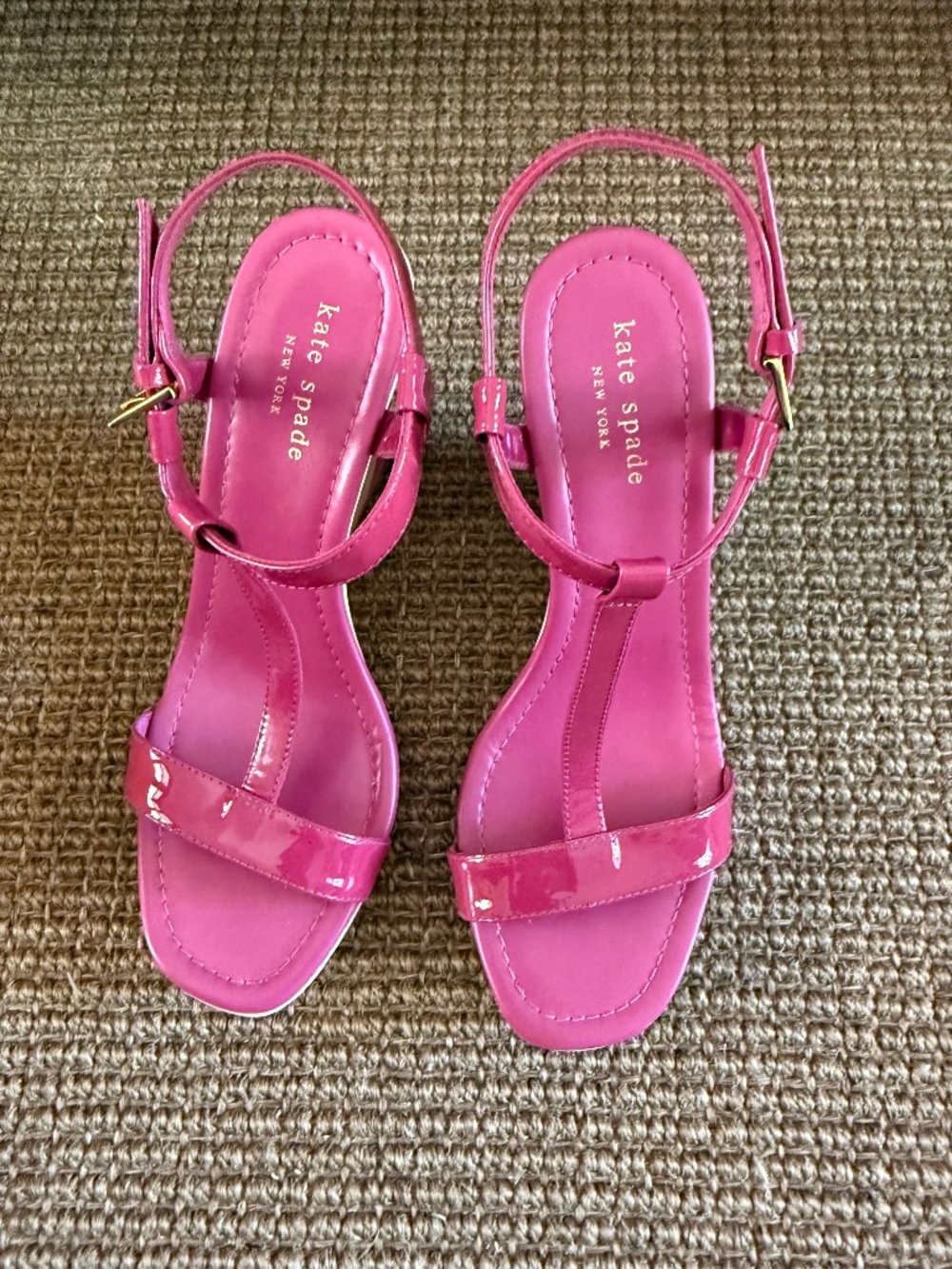 Kate Spade Two-tone Hot Pink Wedges